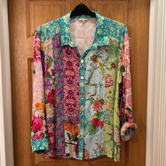 John Mark Tops - John Mark Multicolor Floral Button-Down Shirt